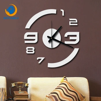 

Large Roman Mirror Fashion Diy Home Decor Wall Clocks Mural Sticker Modern Quartz Clocks Living Room 3d Wall Clock