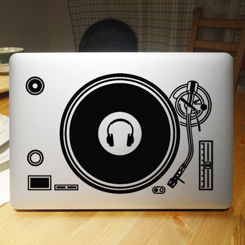 Dj Technics Deck Record Player Laptop Sticker For Apple Macbook Decal