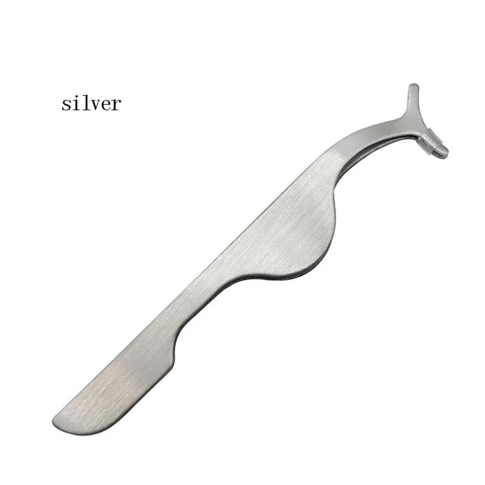 silver MJS 1 шт. разноцветные накладные ресницы, магнит, пинцет, диагональный зажим, аппликатор, макияж глаз, вспомогательный инструмент для наращивания - Цвет: silver