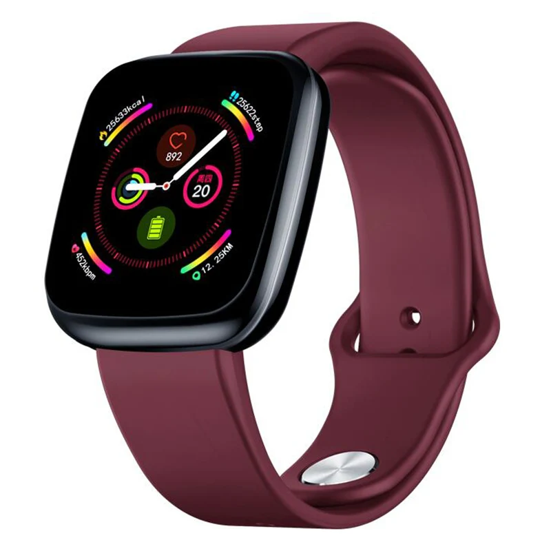 Zeblaze Crystal 3 Смарт-часы с большим экраном и дисплеем сердечного ритма, долгий срок службы батареи IP67, водонепроницаемые спортивные Смарт-часы для Android IOS - Цвет: Красный