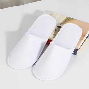 

1 Pair Hotel Beauty Salon Home Disposable Slippers Solid Pull Cloth Slippers