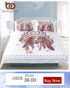 Постельные принадлежности Outlet Dreamcatcher Комплект постельного белья королева красивые перья пододеяльник с наволочками богемное Постельное белье Белый комплект постельного белья