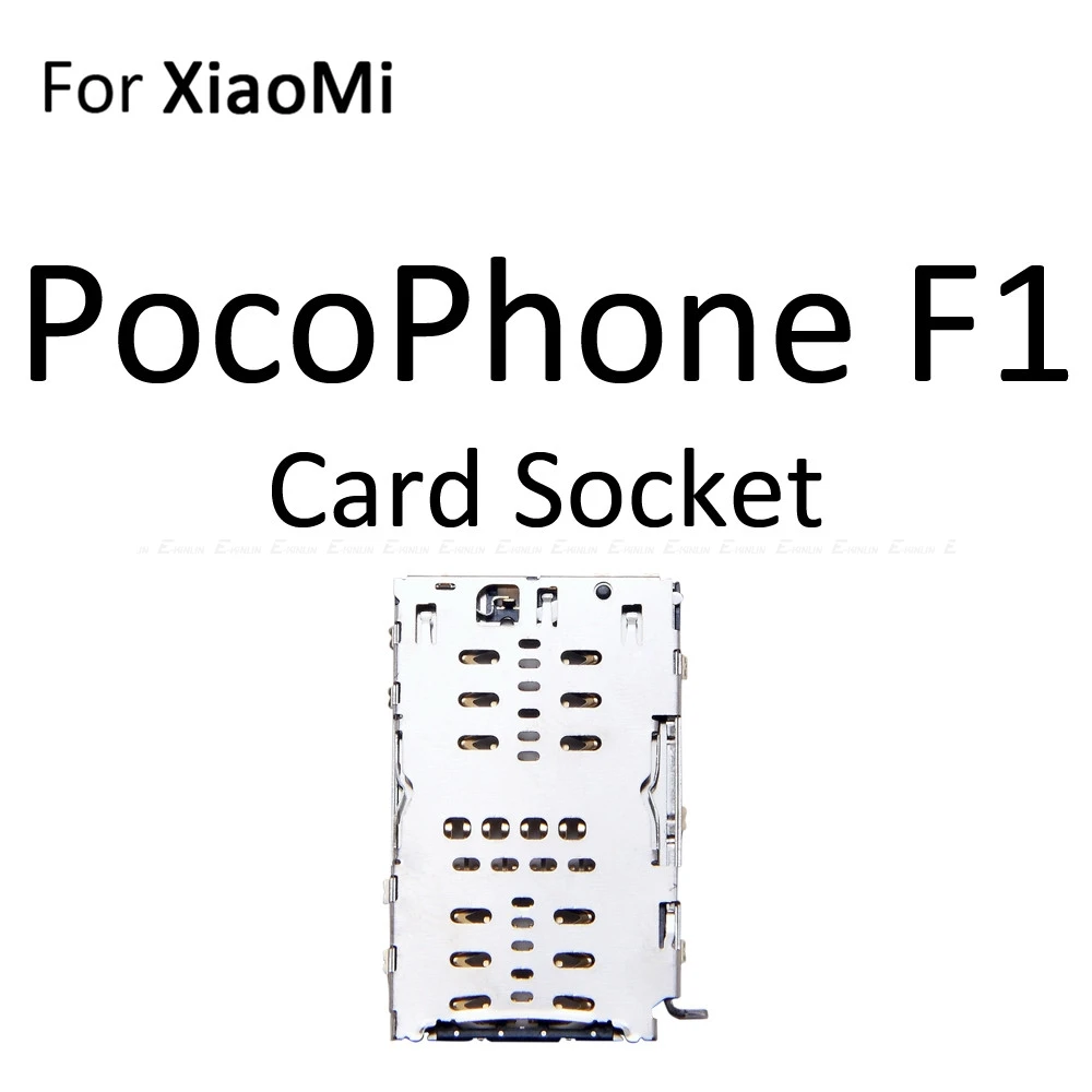 Гнездо для sim-карты Слот лоток ридер Держатель Разъем Micro SD адаптер контейнер для XiaoMi Redmi 7 Note 7 Pro PocoPhone Poco F1 - Цвет: For Poco F1 Socket