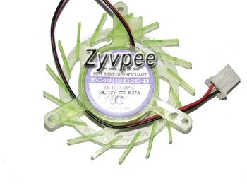 

zyvpee EVERFLOW EC4010H12E-B 12V 0.27A green 2 wires 2 pins vga fan graphics card cooler