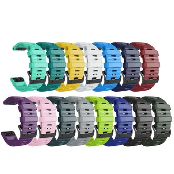 

22mm Soft Silicone Wrist Strap Breathable Watch Band for GARMIN Fenix 6 Watch R9UA