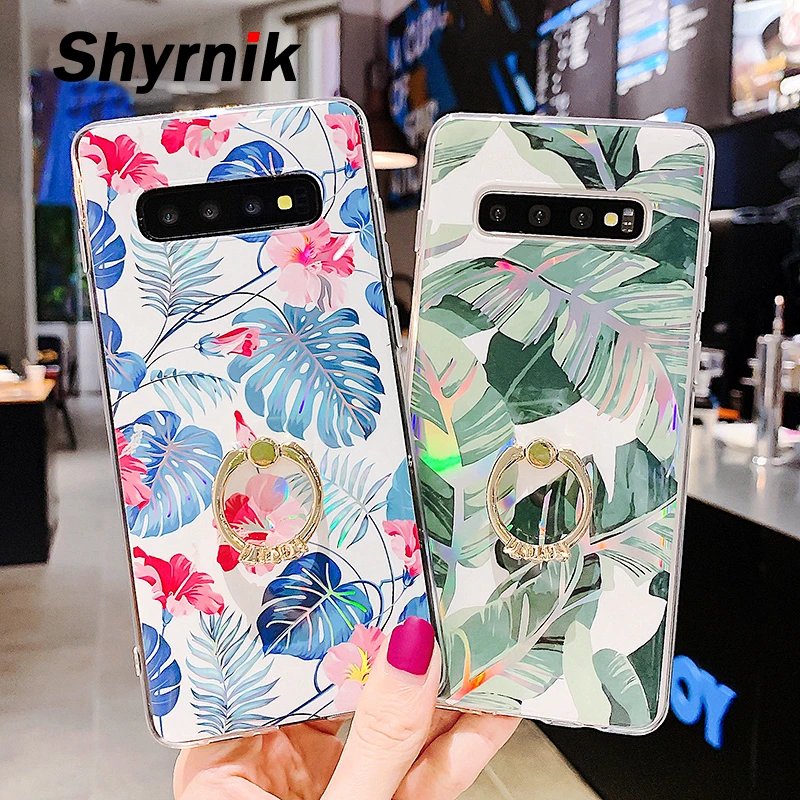 Лазерный Блестящий телефонный чехол для Samsung Galaxy A30S A50S A70 S10 Plus S9 S8 Note 10 задняя