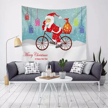 

Christmas Snowman Tapestry Shiny Christmas Tree Home Decoration Wall Hanging Cloth Sleeping Mat Mural Beach Tapestry