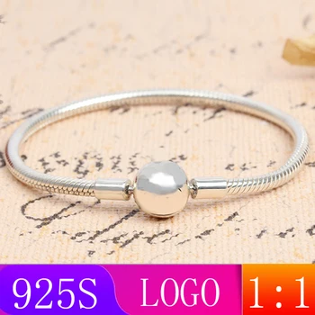 

LISM [Wholesale] 2019 Winter New 1: 1Moments Snake Bracelet Fashion Ladies Gift 925 Silver DIY Original Jewelry
