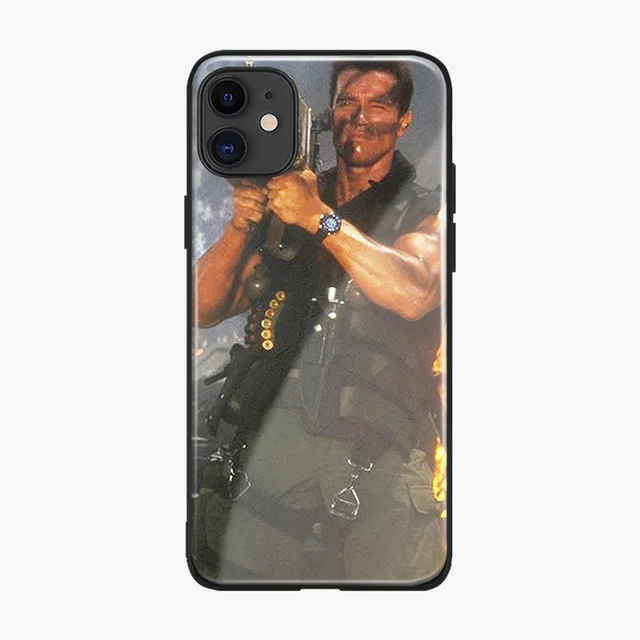 Arnold Schwarzenegger Movie Commando 1985 Poster Camera Cannon Glass Case For Apple Iphone 12 Mini 11 Pro Max 12 Pro Max I12 Phone Case Covers Aliexpress