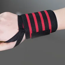 Спортивный фитнес-браслет для тяжелой атлетики гантели в полоску эластичный намоточный бандаж Санда бандаж