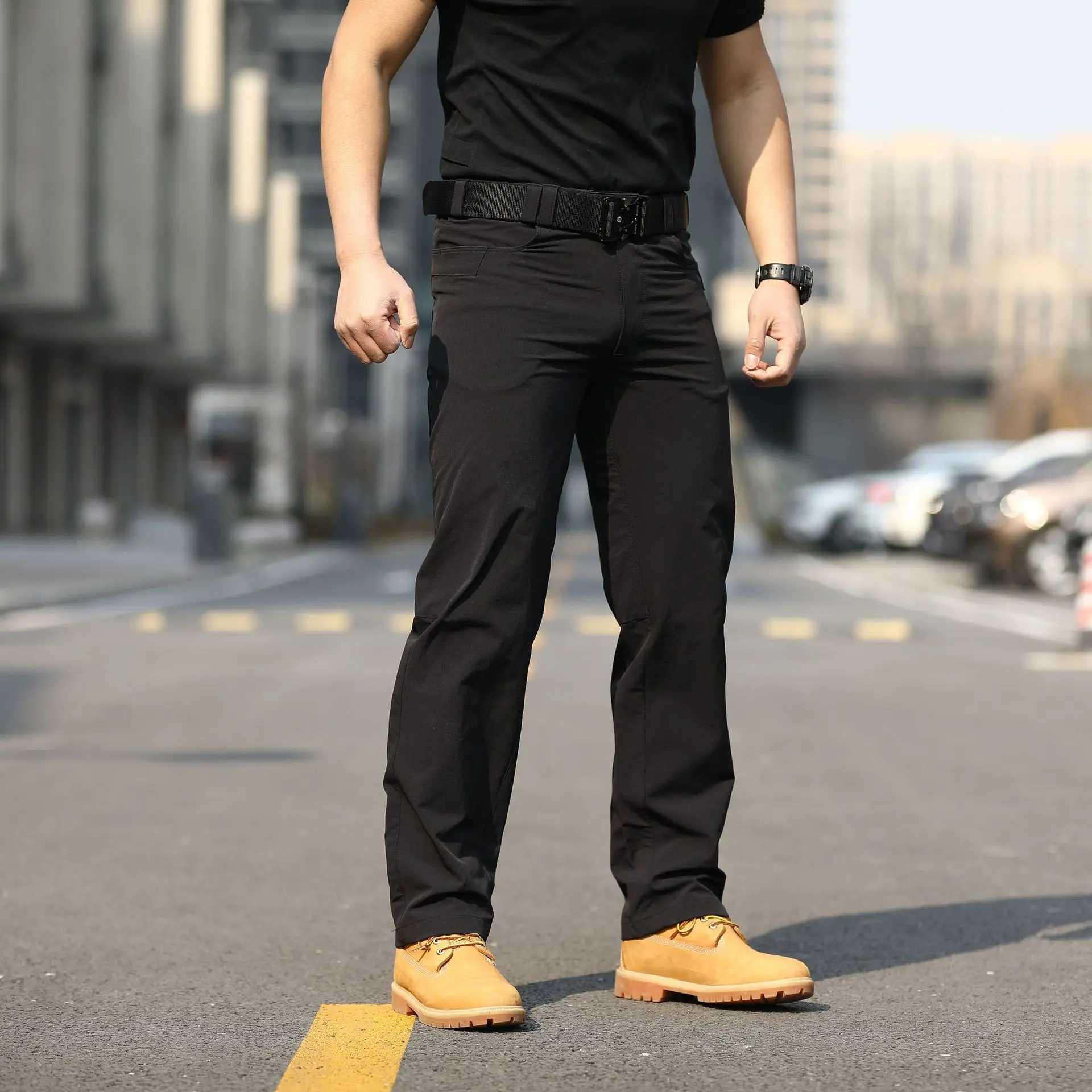 MODOQO Mens Cargo Pants Straight-Fit Causal Tactical Pants Outdoor Work Hiking Military Trousers 