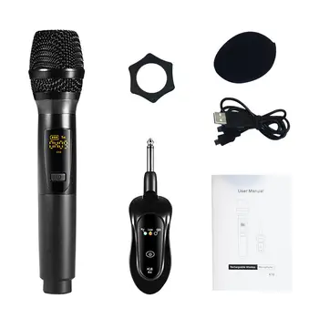 

K18A UHF Wireless Handheld Microphone Karaoke KTV Speech Mic with USB Receiver