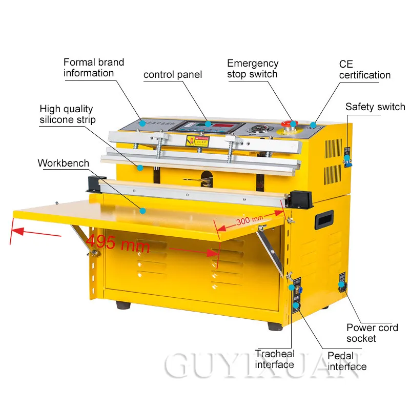 Настольная вакуумная упаковочная машина надувной запайки Коммерческая автоматическая вакуумная машина для пищевых продуктов