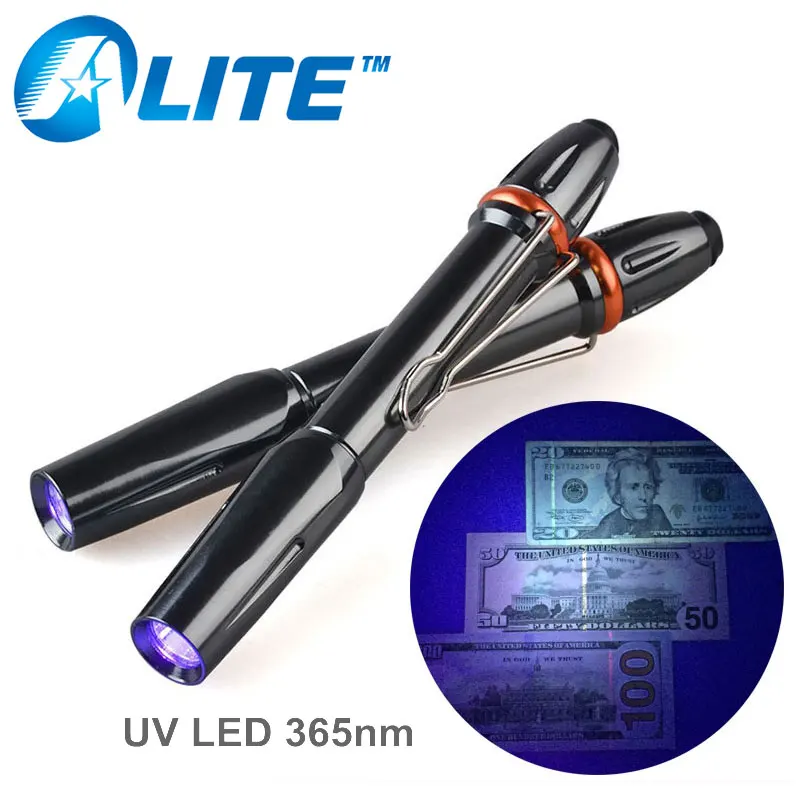 TMWT 365nM UV LED Ultra Violet 3W Pen Flashlight Torch Light 365 nm UV Penlight for Money Detector