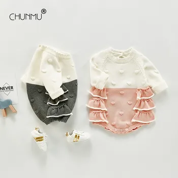 

Baby Winter Clothes Newborn Baby Girls Knitted One-piece Outfits Baby Romper For Baby Girls Jumpsuit Costume Infant Clothing