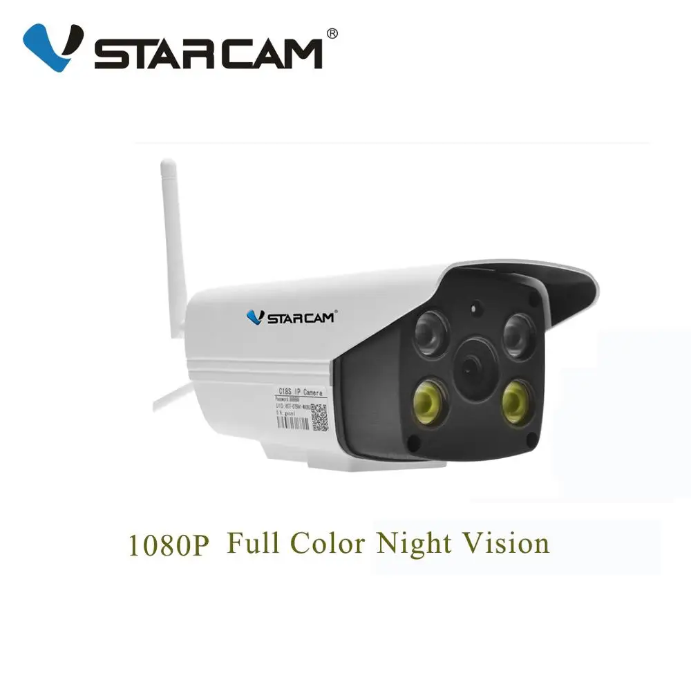 Cena Vstarcam C18S 1080P kamera IP Wifi Onvif 2 MP zewnętrzna, odporna na warunki atmosferyczne IR, pełnokolorowa kamera bezpieczeństwa do monitoringu nocnego