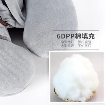 

Hat Neck Pillow Super Soft Plain Pp Cotton Hooded U-shaped Pillow Home Office Car Nap Neck Pillow Car Neck Pillow