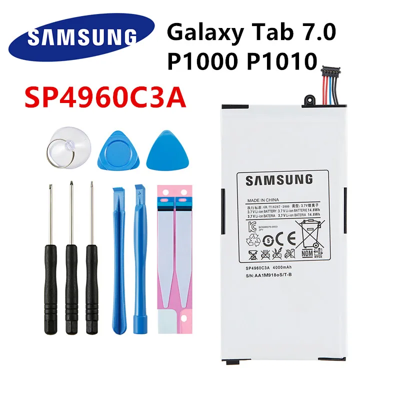 Оригинальный сменный аккумулятор SAMSUNG SP4960C3A 7 0 мА для планшета Samsung Galaxy Tab GT-P1000