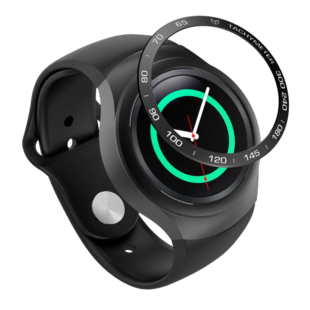 D-Black Для samsung gear S2 SM-R720 часы циферблат ободок кольцо Стайлинг чехол клеющаяся крышка защита от царапин Ringke ободок - Цвет ремешка: D-Black