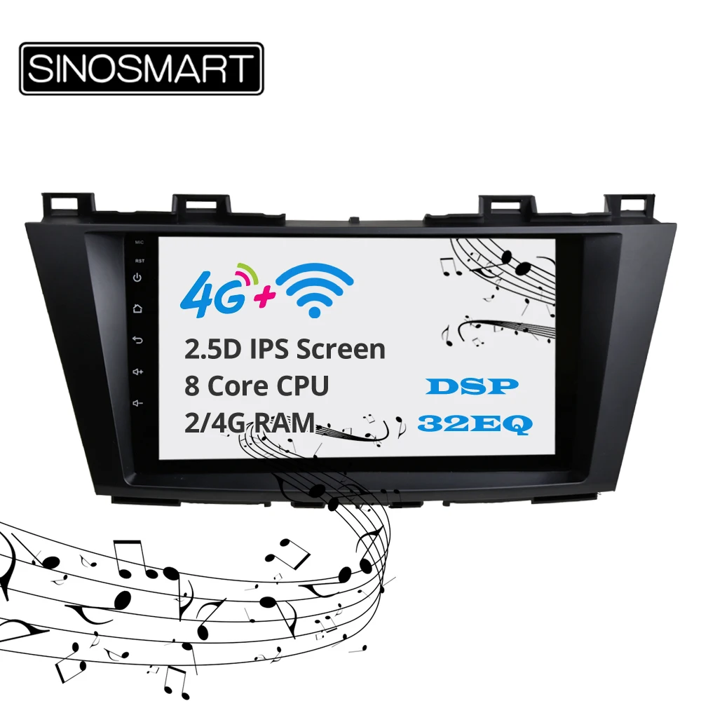 Sinosmart Автомобильный gps навигатор мультимедиа радио плеер для Mazda 5 2009,2010, 2011-12 поддержка BOSE ips 2.5D экран