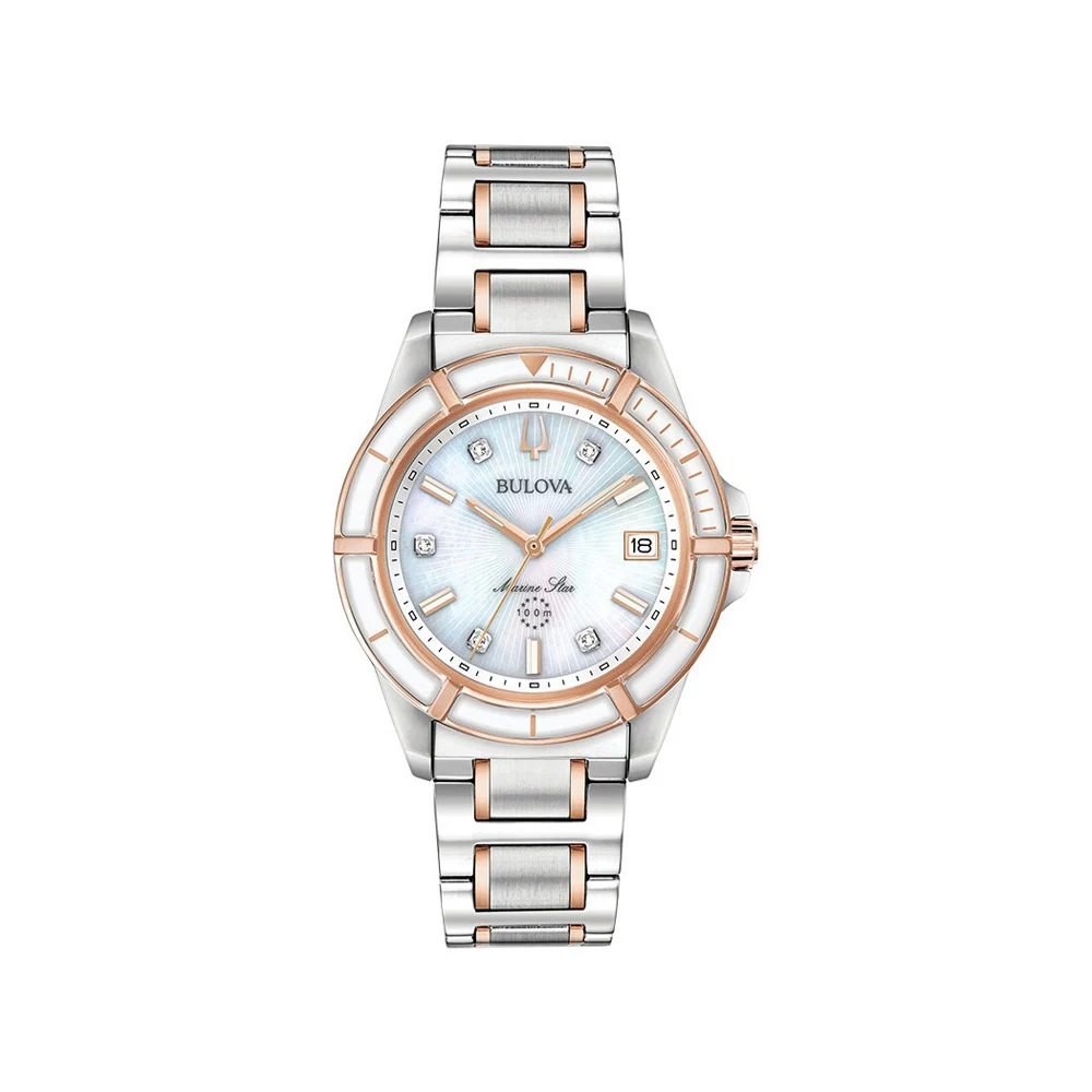 Наручные часы Bulova 98P187 женские кварцевые на биколорном браслете|Женские часы| |
