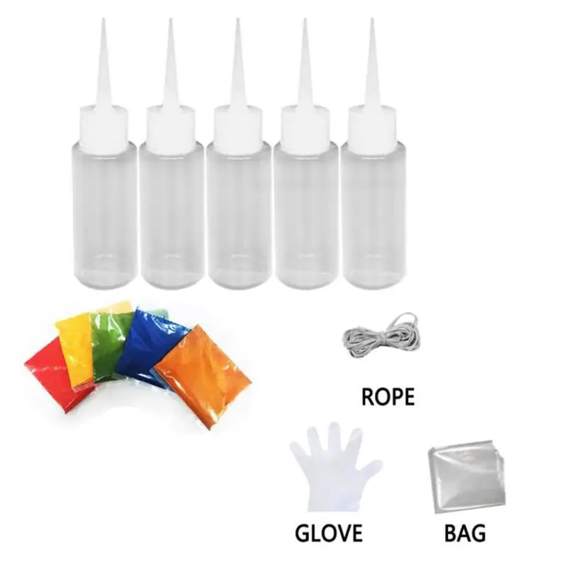 

5Color Tie Dye Try Kit DIY Fabrics Dye Art Non-Toxic Textile Dye Paint Supplies U4LF