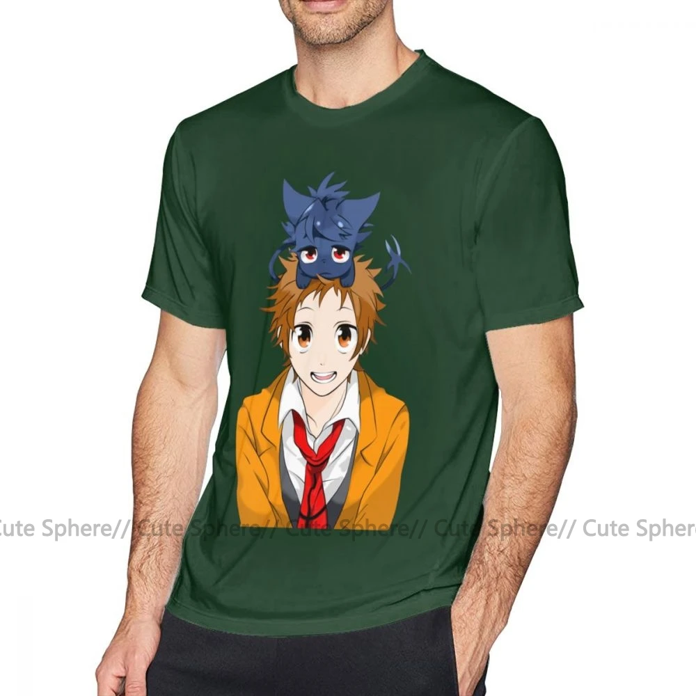 Футболка Servamp, футболка SerVamp, 100 хлопок, плюс размер, Мужская футболка, потрясающая, Классическая, с принтом, короткий рукав, футболка - Цвет: Dark Green