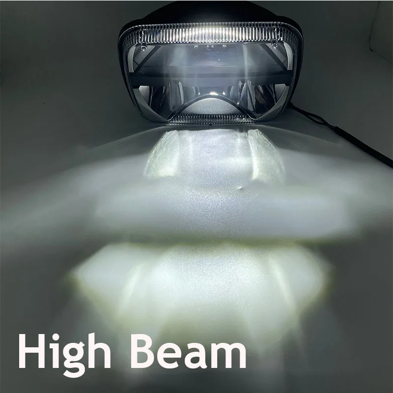 5X7 inch Rectangular Sealed beam led headlights White DRL Amber