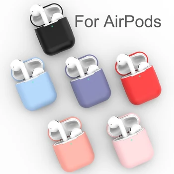 

Air Pods Silicone Bluetooth Wireless Earphone Case for AirPods Protective Cover Skin Accessories for Apple Airpods Charging Box