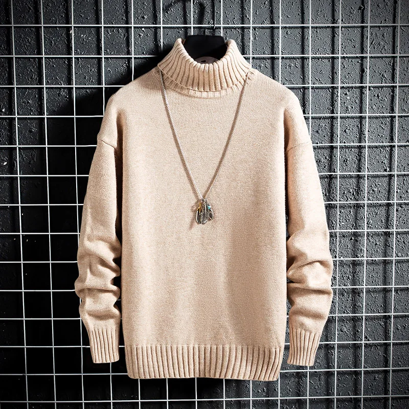 

2019 New Winter Cashmere Sweater Men Long Sleeve Turtleneck Male Fashion Pullovers Knitted Keep Warm Mens Christmas Sweaters