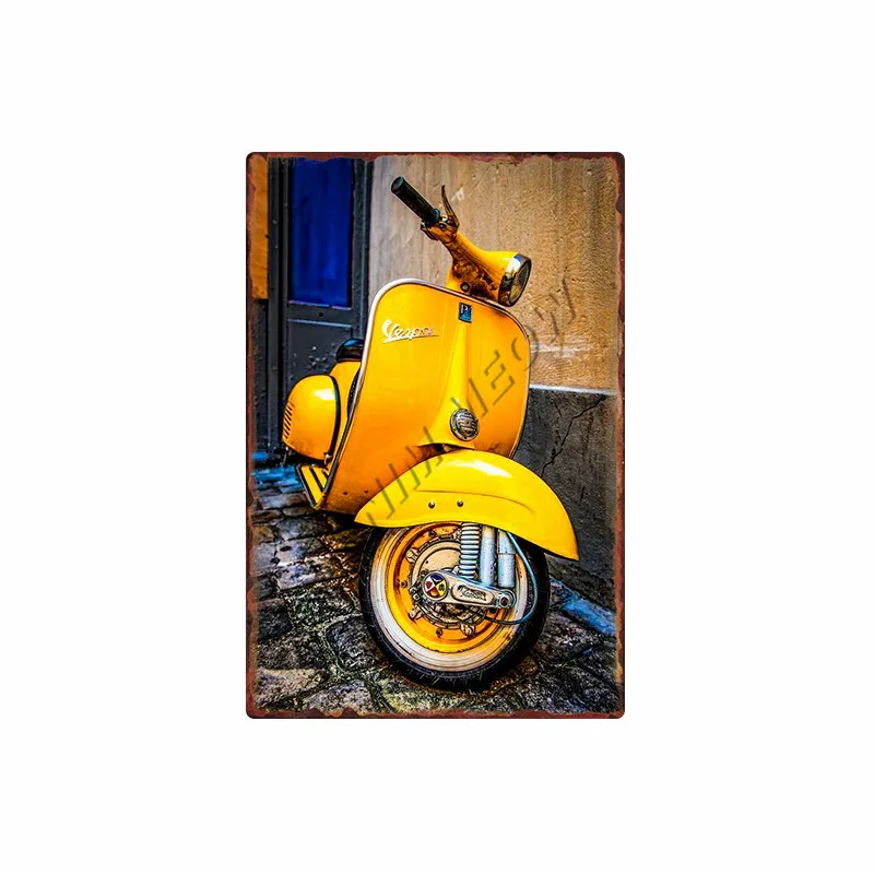 Винтаж мотоциклы металлический оловянный знак Триумф мотор настенный Арт плакат Vespa живопись железные тарелки паб гараж; клуб Декор дома WY17