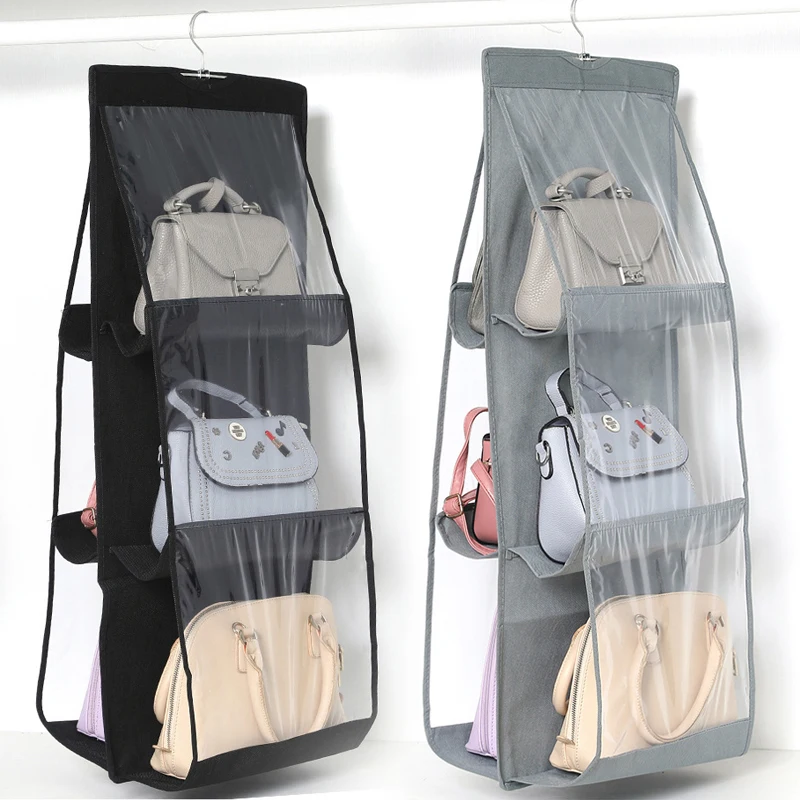 Handbag-Organizer Shoe-Bag Hanger-Pouch Wardrobe Closet Hanging Door-Wall Clear Transparent