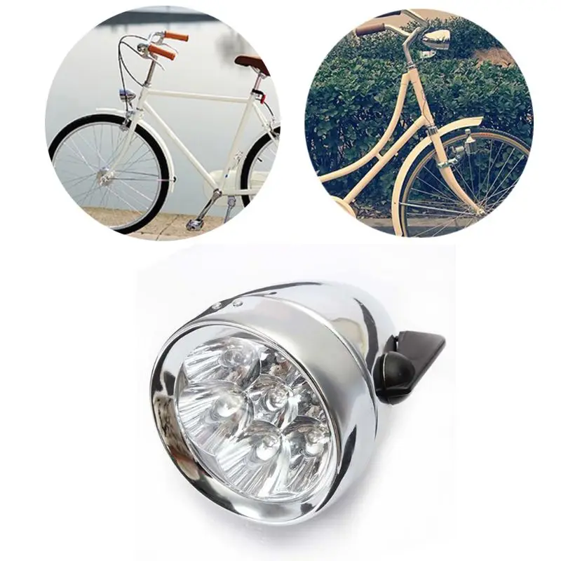

Винтажный Передний фонарь для велосипеда в стиле ретро, 7 светодисветодиодный, освещение для велосипеда, предупреждающий ночсветильник, украшение для велосипеда