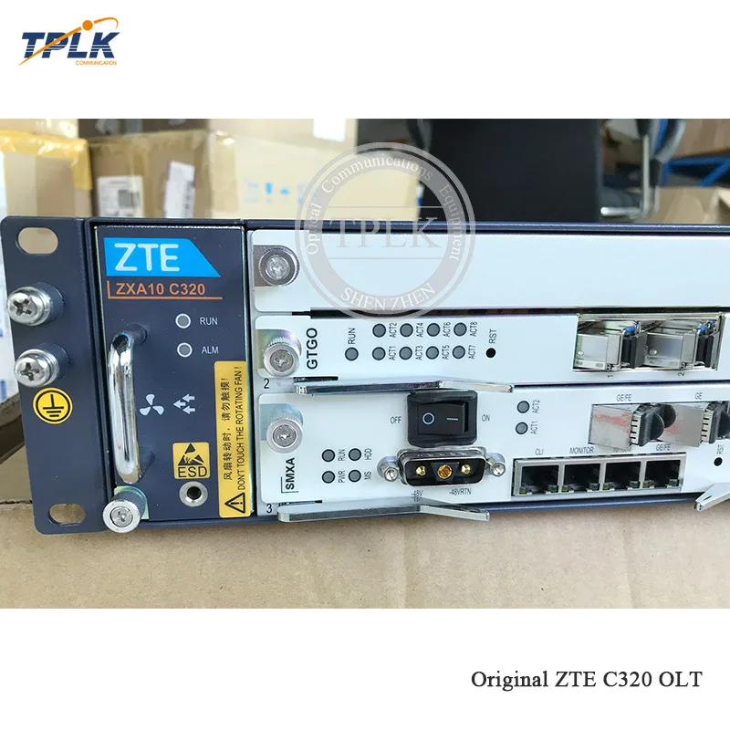 Мини zte OLT C320 шасси OLT GPON EPON с 2* 10GE SMXA/3 карты+ 8 портов GTGO C+ карта питания постоянного тока высокого качества