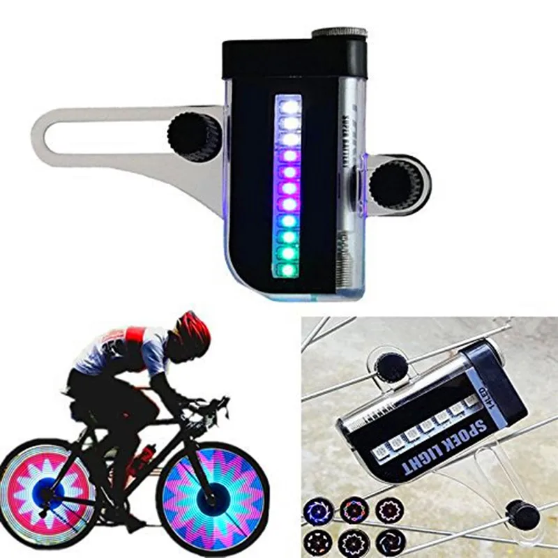 

New Two Side 14 LED Colorful Motorcycle Cycling Bicycle Bike Wheel Signal Tire Spoke Light 30 Changes Cycling Accessories