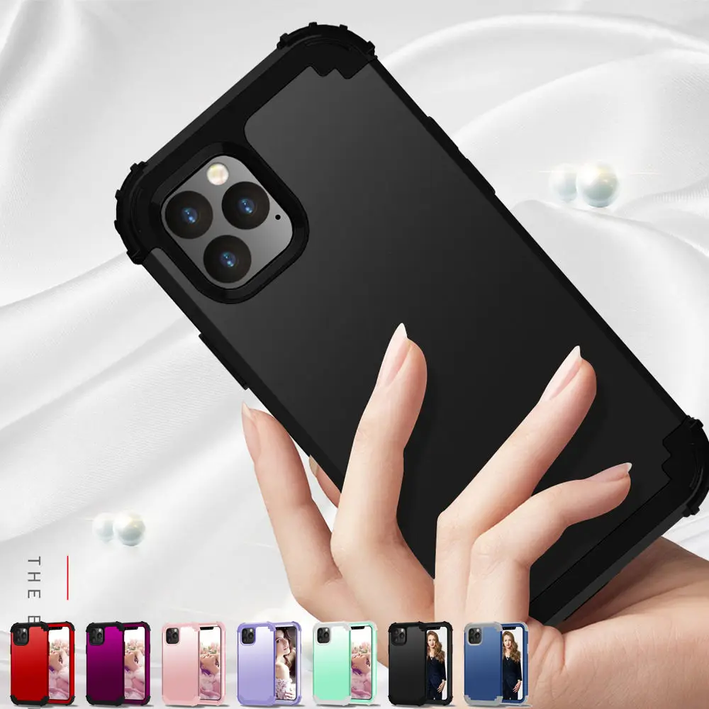 

For iPhone 11 Pro Max 2019 case 3 in 1 Hybrid Heavy Defend Shockproof Full Coverage Hard PC Phone Cover on for iphone 11 pro max
