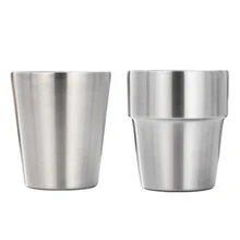 1 шт двухслойные чашки из нержавеющей стали для воды, чая, пива, кружки для питья дома, кухни, многоразовые чашки для питья