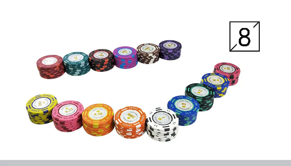 新作モデル JOJOFUNY ポーカーチップ 麻雀 テキサスポーカー ビッグブラインド カジノゲーム 長方形 ギャンブル 10ピース