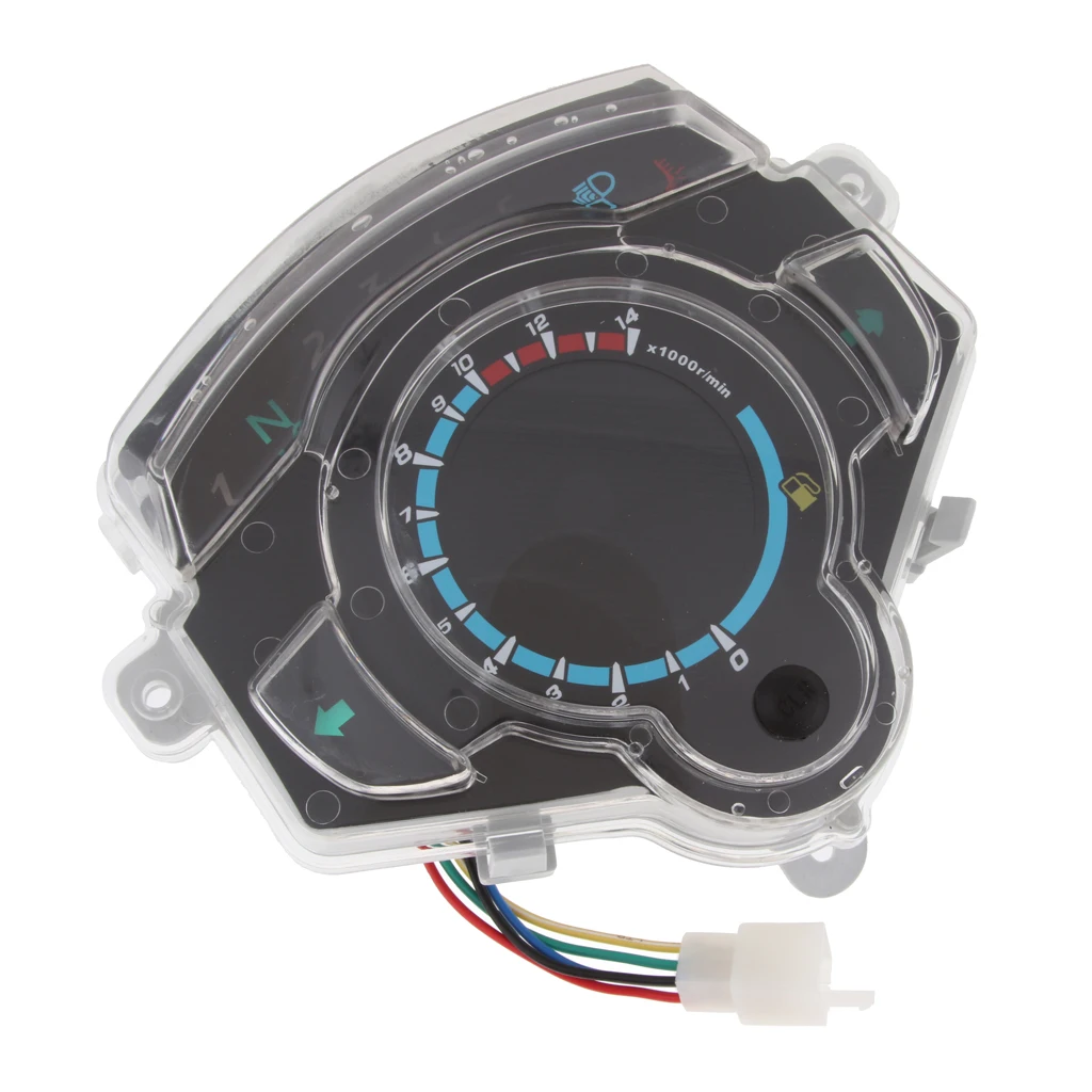 Motorcycle Moped LED Battery Level Gas Gauge Speedometer Tachometer Odometer