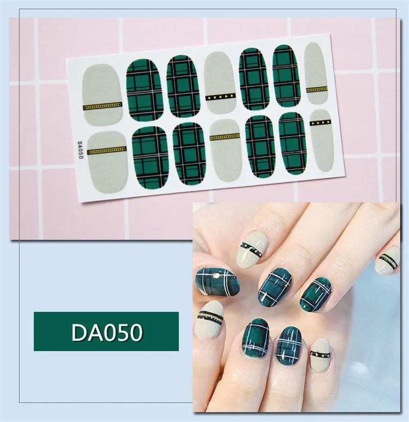 Nail Stickers 14pcs/sheet Environmental Protection Waterproof Oil Film Decorations DIY Manicure Slider Art nail stickers,nail art decoration,nail decals