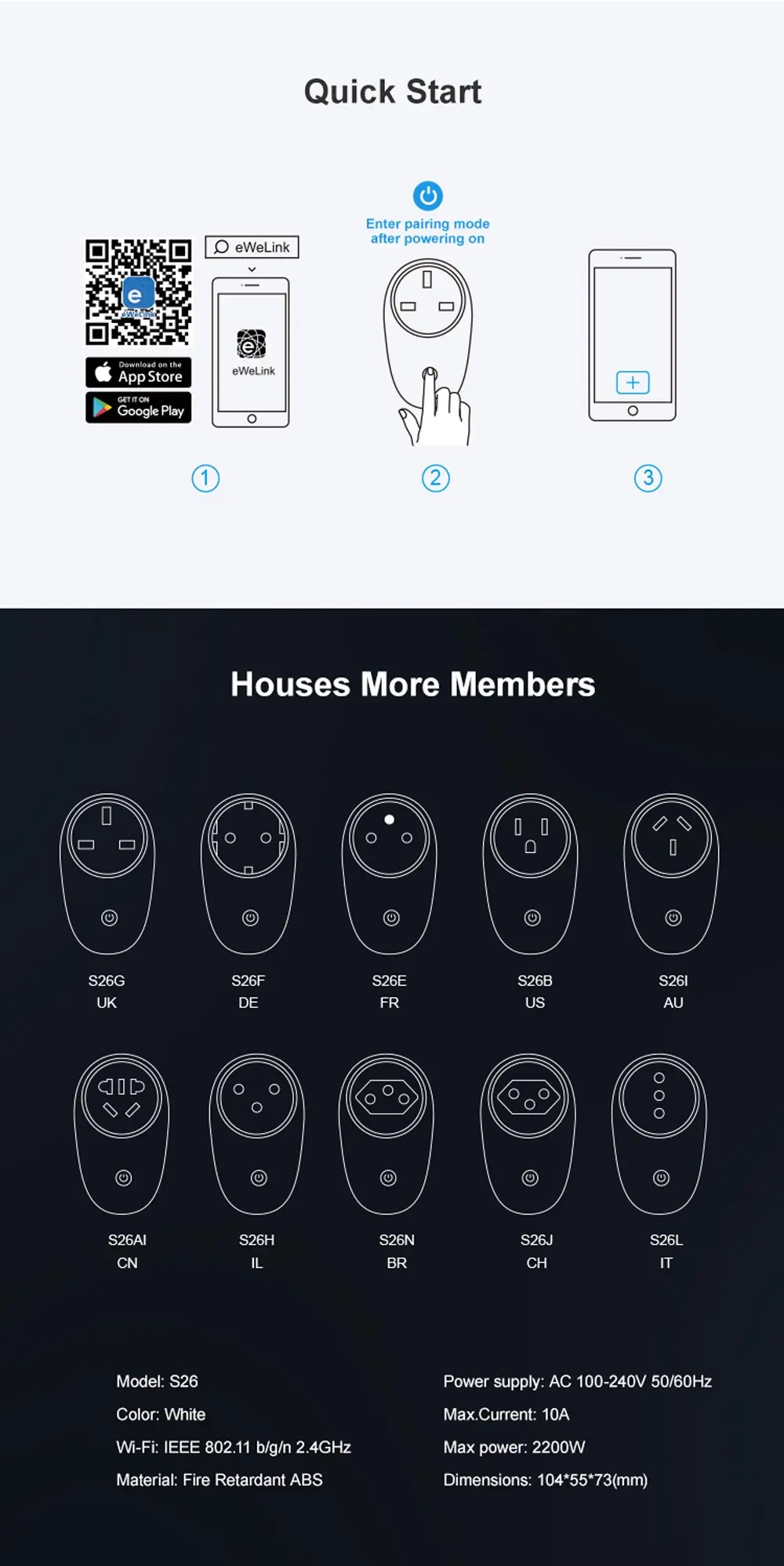 Sonoff S26 WiFi умная розетка US/UK/CN/AU/EU Беспроводная штепсельная розетка умный дом переключатель работает с Alexa Google Assistant IFTTT