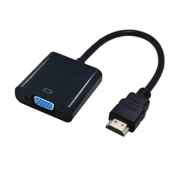 

100pcs/lot HDMI to VGA Adapter Male To Famale Converter Adapter 1080P HDTV Monitor for PC Laptop Tablet HDMI to VGA Cables