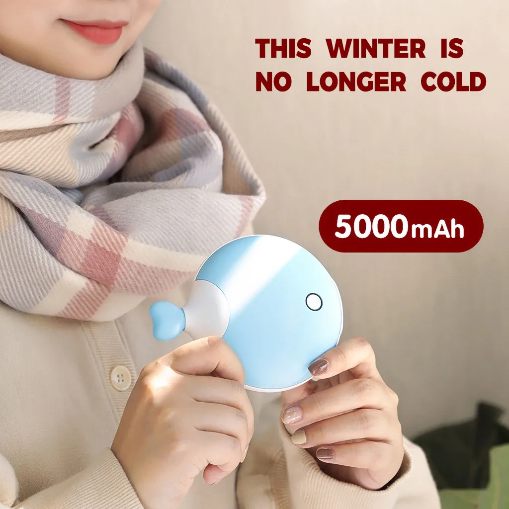 Перезаряжаемый USB мини-грелка для рук 5000mAh Электронный маленький портативный мгновенный быстрый нагрев для зимнего домашнего путешествия# G2