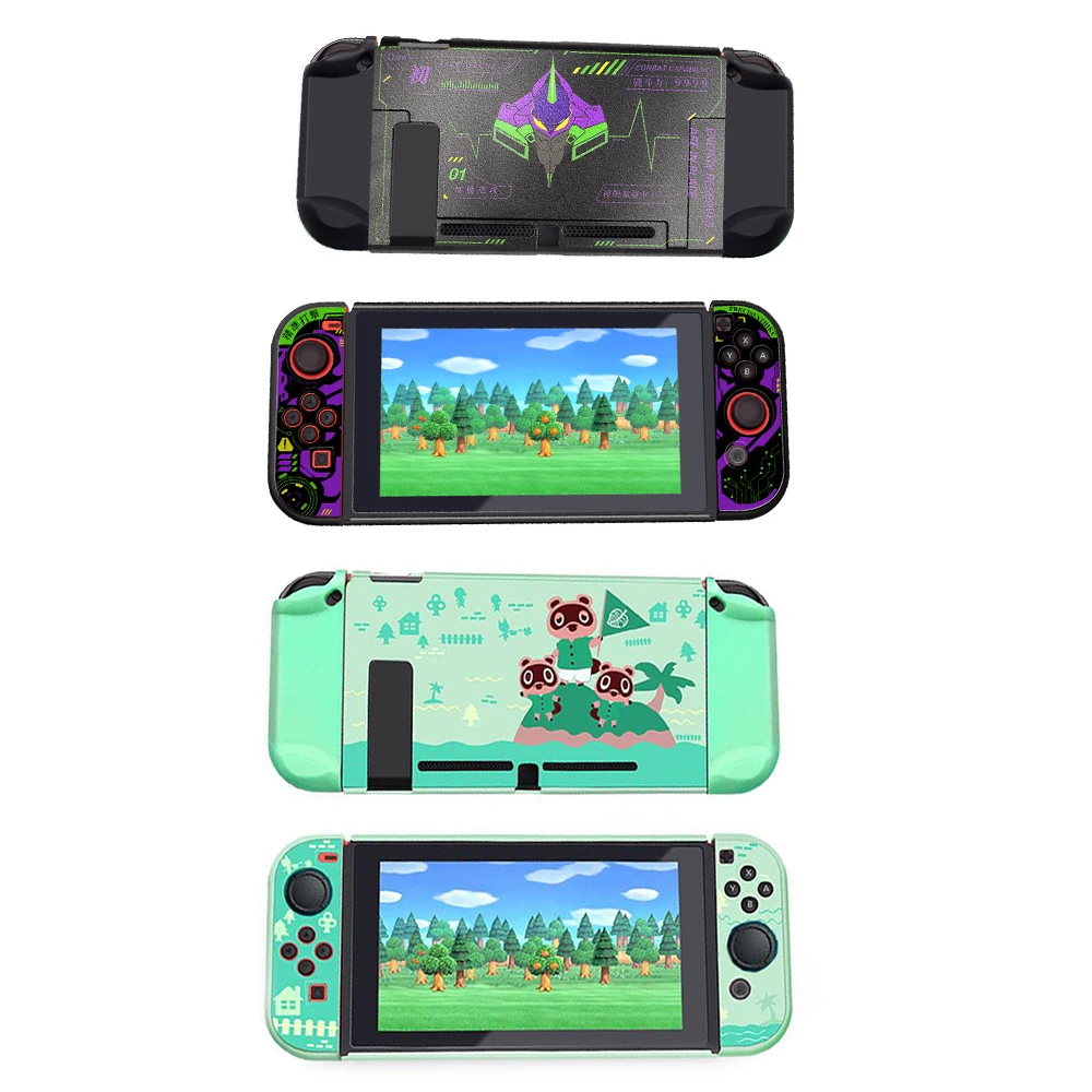 Caso duro fosco capa protetora escudo para evangelion eva nintend switch console n0s joy-con cristal frente protetor traseiro pele