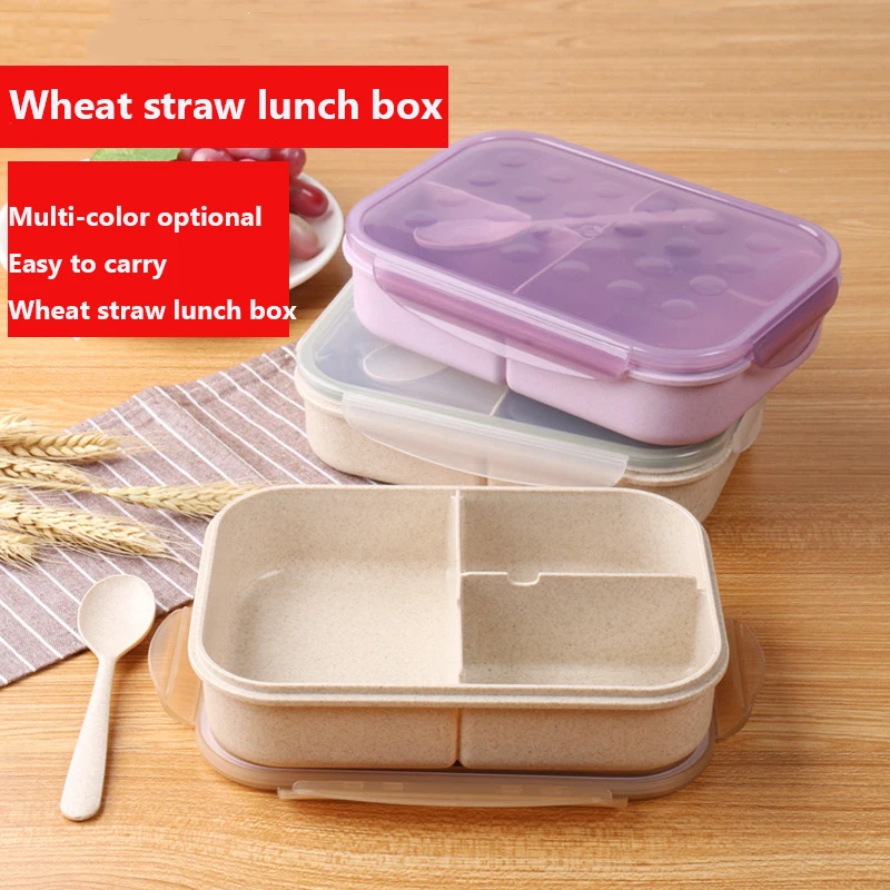 Коробки для обеда креативные контейнеры для приготовления пищи с отделениями квадратная коробка для домашнего ежедневного обеда