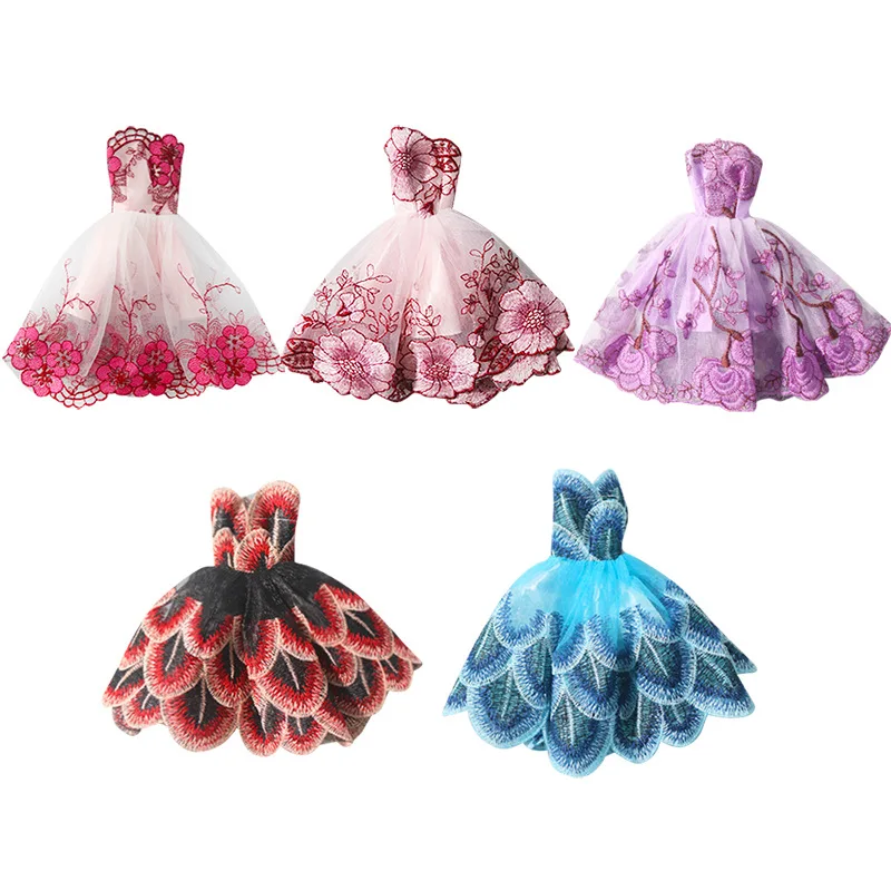 

Bjd Doll Clothes 1/6 30cm Fashion Lace Embroidered Princess Dress Wedding Short Skirt Doll Accessories Toys for Girls DIY Gift