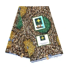 Африканская Хлопковая настоящая восковая ткань для женщин и мужчин дизайн 6 ярдов батик ткань из Анкары и Нигерии настоящий Wax320