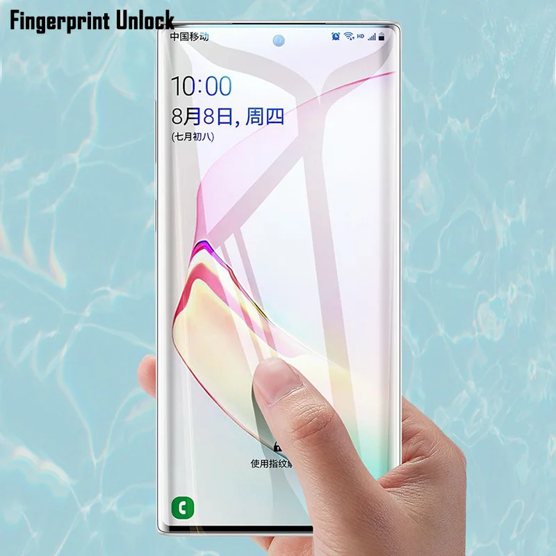 40D Гидрогелевая пленка для samsung Galaxy Note 10 S8 S9 S10 Plus Note 8 9 Защита экрана для samsung S8 S9 S7 Edge пленка не стекло