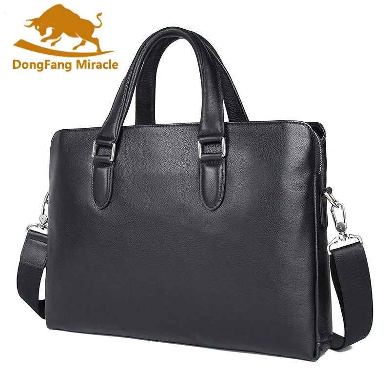

Men Bag Brand New Men's Briefcase Genuine Leather 15" Laptop Handbag High Grade Business Shoulder Bag for Male Crossbody Bag