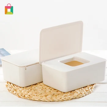 

Wet Tissue Box Desktop Seal Baby Wipes Paper Storage Box Dispenser Holder Household Plastic Dust-proof With Lid Tissue Box Cozy